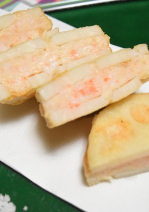 エビのすり身の蓮根はさみ揚げ-レシピのメイン写真
