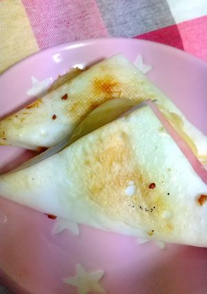 はんぺんのハムチーズはさみ焼きガリバタ味-レシピのメイン写真
