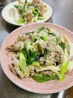 豚肉とエリンギのネギ塩炒め-レシピのメイン写真