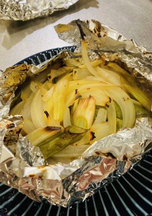 ネギと玉ねぎのホイル焼き-レシピのメイン写真