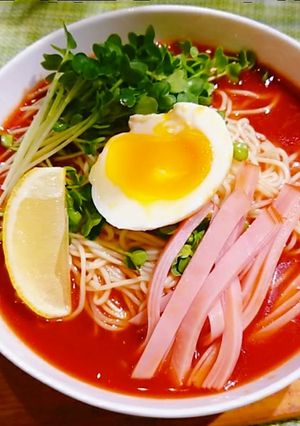 超簡単♪冷やし中華で冷トマトラーメン♡-レシピのメイン写真