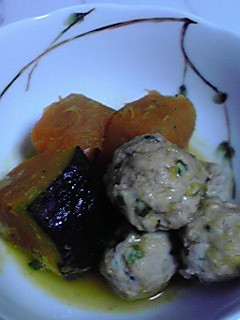 かぼちゃと鶏団子の美味し~い煮物♪-レシピのメイン写真