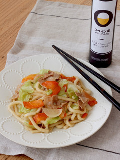 ☆オリーブオイルの塩焼うどん☆-レシピのメイン写真
