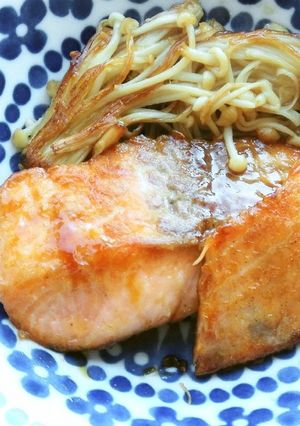 鮭・えのきのさっぱりポン酢ソテー♪-レシピのメイン写真