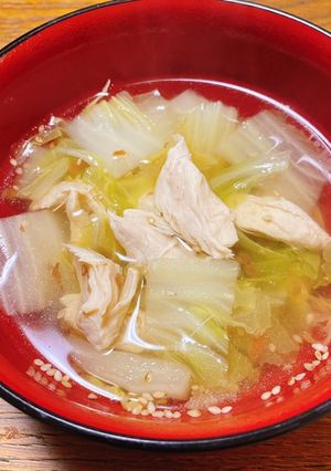【簡単】ササミと白菜のさっぱりスープ-レシピのメイン写真