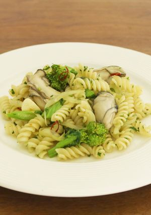 かきと菜の花のパスタ-レシピのメイン写真