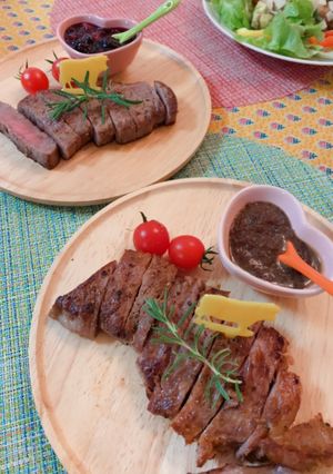 ステーキとベリー&シャリアピンソース-レシピのメイン写真