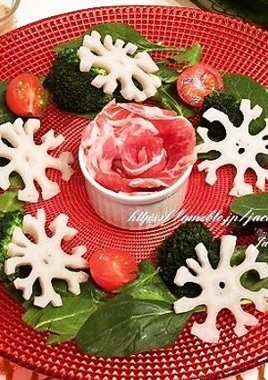 クリスマスリースサラダ(2020)-レシピのメイン写真