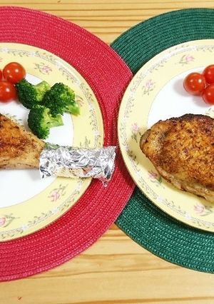 クリスマス☆すぐ焼ける簡単チキンレッグ♪-レシピのメイン写真