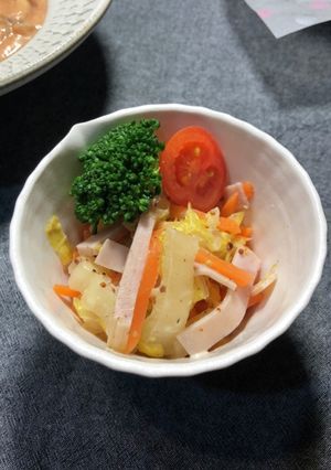 白菜と人参とハムのサラダ-レシピのメイン写真