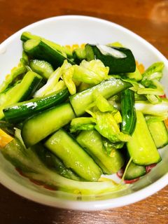 簡単美味しい胡瓜とキャベツの浅漬け-レシピのメイン写真