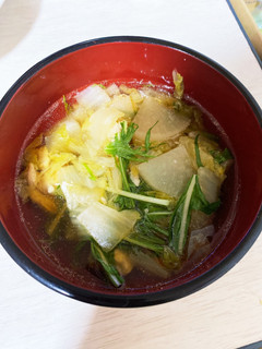 大量消費!白菜と大根の鶏だし醤油スープ-レシピのメイン写真