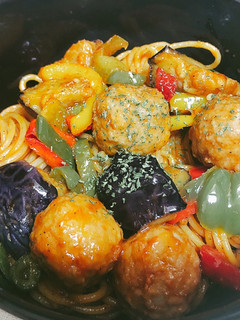 お弁当★肉団子と茄子のトマトパスタ★-レシピのメイン写真