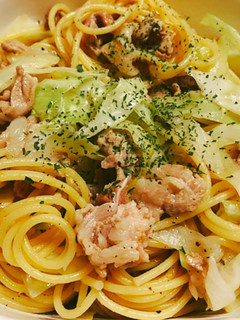お弁当★豚肉とキャベツの柚胡椒パスタ★-レシピのメイン写真