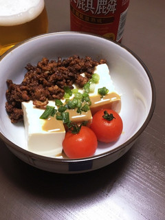 担々ミンチで肉味噌の豆腐が絶品!冷奴-レシピのメイン写真