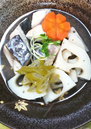 寒鰆と蓮根の梅煮-レシピのメイン写真
