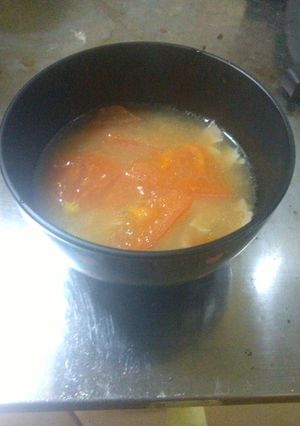 トマトとベーコンの洋風味噌汁-レシピのメイン写真