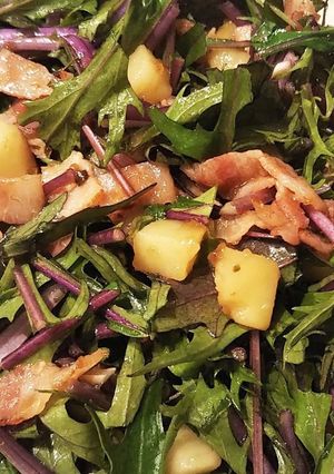 藤色水菜のホットサラダ-レシピのメイン写真