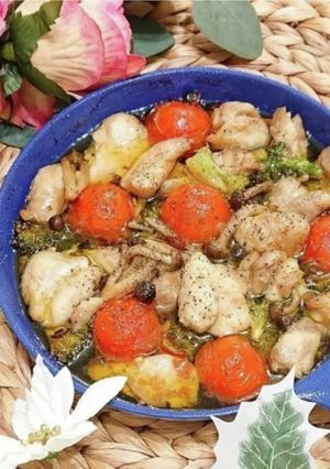 【簡単】鶏肉とブロッコリーのアヒージョ★-レシピのメイン写真