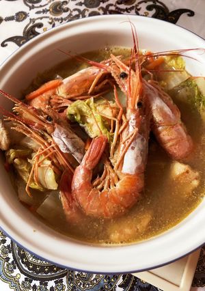 白菜・塩鮭・有頭エビのスープ-レシピのメイン写真