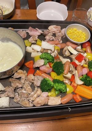ホットプレートでチーズフォンデュ-レシピのメイン写真