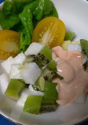 長芋とキウイのサイコロサラダ☆-レシピのメイン写真
