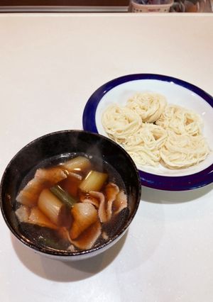 豚バラ肉と長ネギの武蔵野風つけ汁-レシピのメイン写真