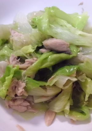 レタスとツナ缶のレンジ蒸しサラダ-レシピのメイン写真