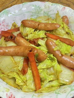 白菜とソーセージのカレー風味炒め-レシピのメイン写真