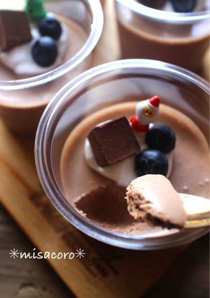 m材料４つ♪なめらかチョコムース-レシピのメイン写真