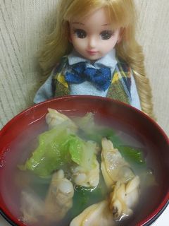 リカちゃん♡白菜 あさり汁-レシピのメイン写真