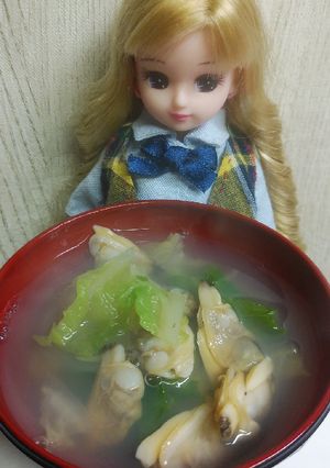 リカちゃん♡白菜 あさり汁-レシピのメイン写真