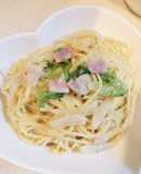 レンチン☆バジルクリームパスタ