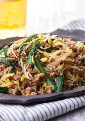 豚挽肉のモヤシ炒め風【レンジ9分30秒】-レシピのメイン写真
