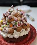 市販の鈴カステラでクリスマスツリーケーキ