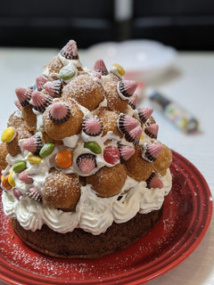 市販の鈴カステラでクリスマスツリーケーキ-レシピのメイン写真