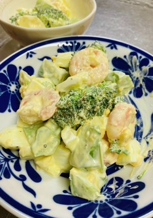 ブロッコリーとエビと卵のサラダ-レシピのメイン写真