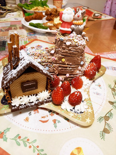 簡単、クリスマスケーキとお菓子の家-レシピのメイン写真