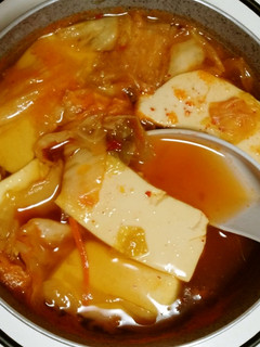 簡単一人鍋(キムチ味)-レシピのメイン写真