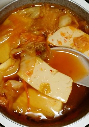 簡単一人鍋(キムチ味)-レシピのメイン写真
