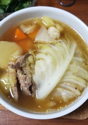 ローストポークのリメイクスープ-レシピのメイン写真