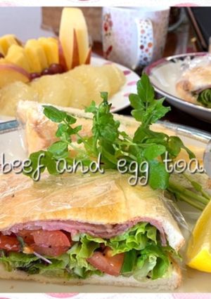 Roast beef&egg sand-レシピのメイン写真