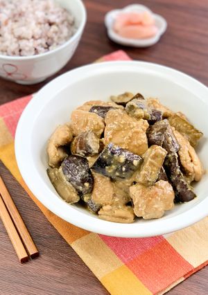 食材２つ＊なすと鶏もも肉の旨味噌炒め＊-レシピのメイン写真