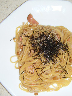 えのき&なっとうの和風パスタ-レシピのメイン写真
