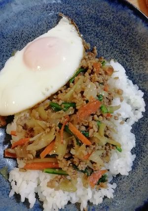 日本の野菜で、和製ガパオライス-レシピのメイン写真