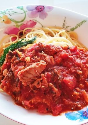 10分♪簡単&栄養!さば缶トマトパスタ☆-レシピのメイン写真