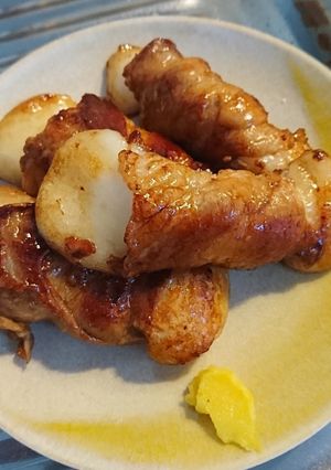 お餅の肉巻き-レシピのメイン写真