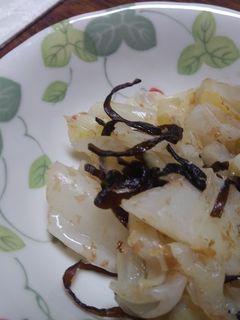 お弁当☆副菜にきゃべつのおかか塩昆布和え-レシピのメイン写真