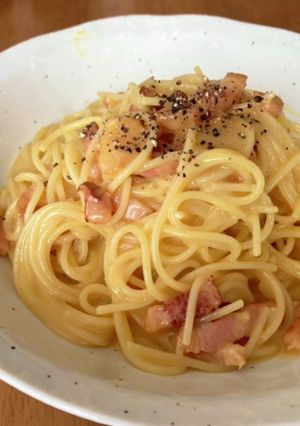 簡単！生クリーム不使用豆乳カルボナーラ♡-レシピのメイン写真
