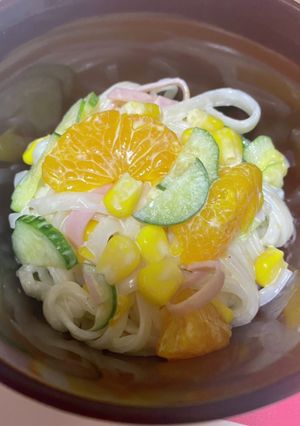 マカロニサラダ風乾麺うどんサラダ-レシピのメイン写真